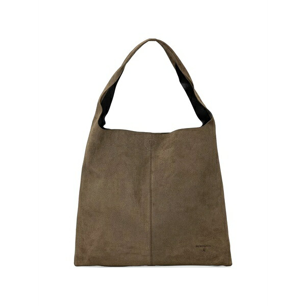 パトリツィア ペペ レディース トートバッグ 御徒面子 Suede logo-embossed tote bag Brown