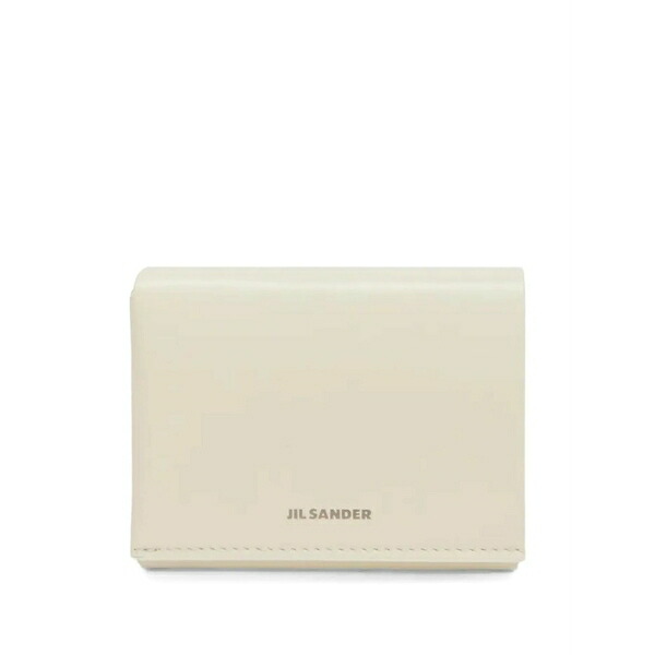ジル・サンダー メンズ 札入れ 佩び物 Logo-lettering leather wallet Neutrals