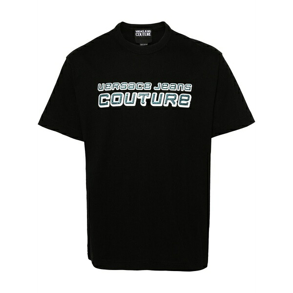 呼びりん探し回る メンズ プルオーバー トップス Rhinestone-logo t-shirt Black
