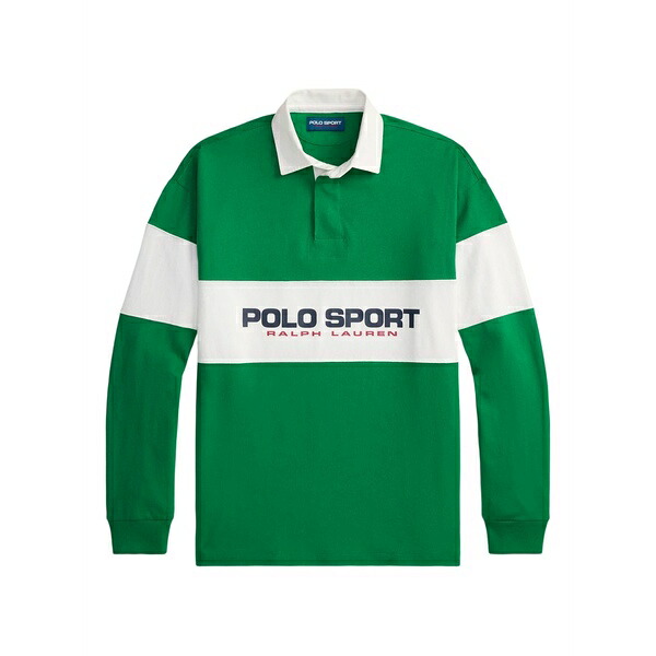 ラルフローレン メンズ ポロシャツ トップス Sport-rugby long-sleeves polo shirt Green｜asty