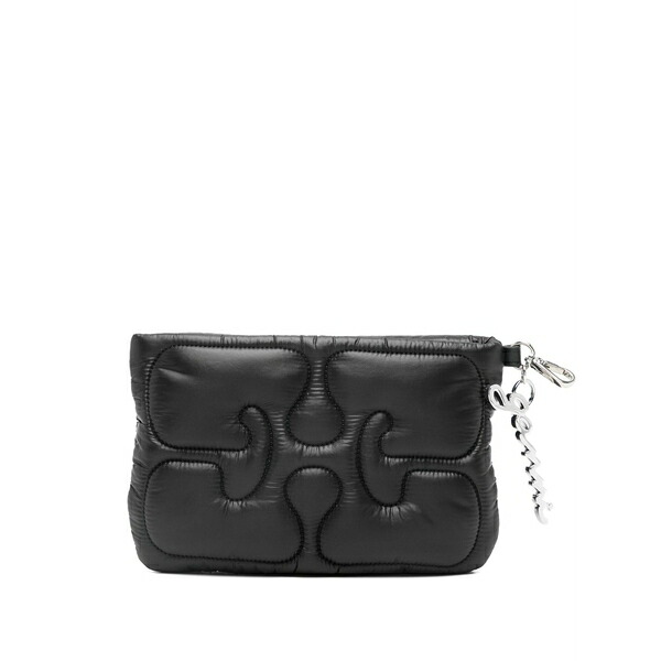 ガニー レディース 紙入れ 付属品 Quilted chain purse Black