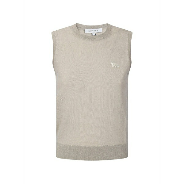 棲み家 稲荷 レディース カットソー トップス Fox-embroidery vest Neutrals