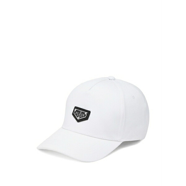 フィリップ飾り気のない メンズ 鳥打ち帽 付属物 Logo-plaque baseball cap White
