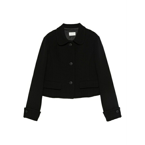 パロッシュ レディース 上衣＆上衣 アウター Peter pan-collar button-up jacket Black