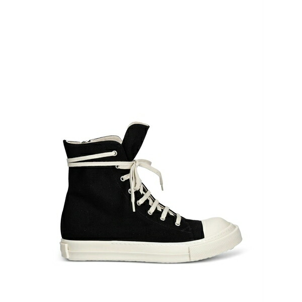 リックオウエンス メンズ スニーカー シューズ Lace-up zip-fastening sneakers Black