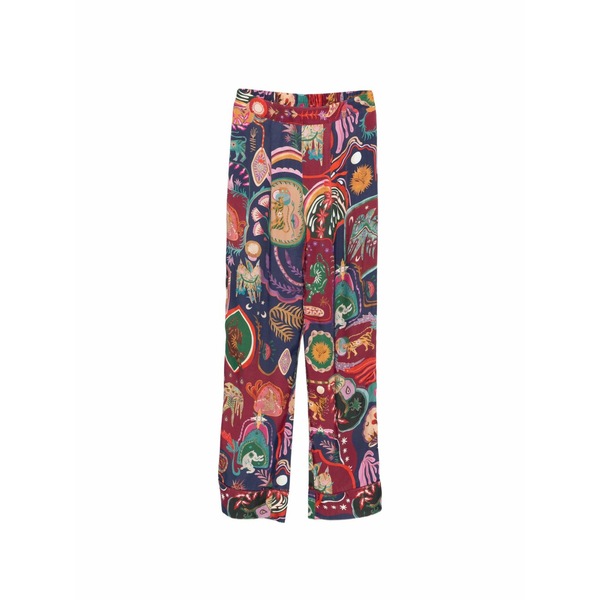 ファーム リオ レディース カジュアルパンツ ボトムス Elasticated-waistband patterned trousers Blue|asty