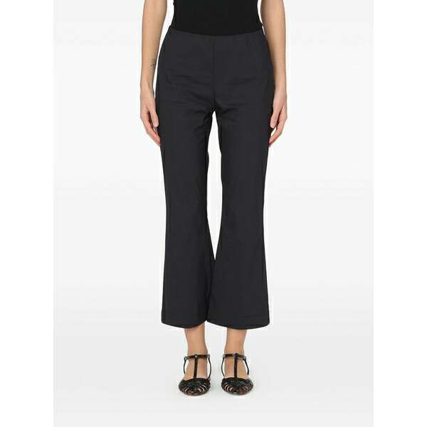 リビアナコンティ レディース 心地好いズボン下 ボトムス Flared cropped trousers Black