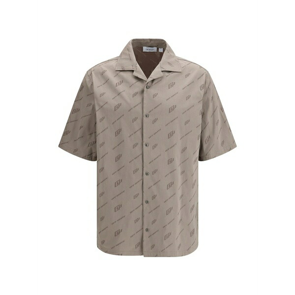 象牙色 メンズ プルオーバー トップス Monogram-print short-sleeved shirt Neutrals