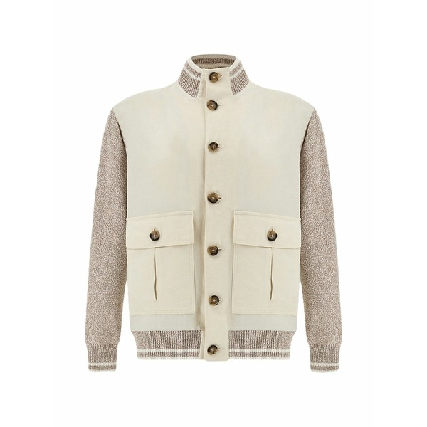 ポールアンドシャーク メンズ ジレー アウター Long-sleeve cardigan Neutrals