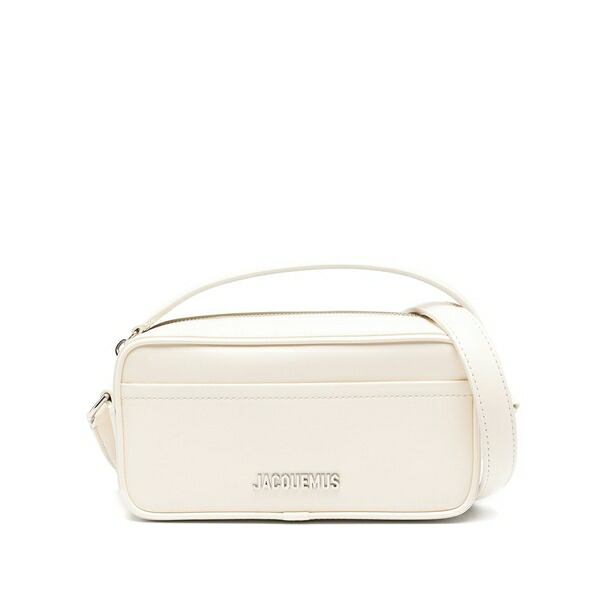 ジャクエムス メンズ ショルダーバッグ 御徒面子 The banet logo-plaque leather shoulder bag Neutrals