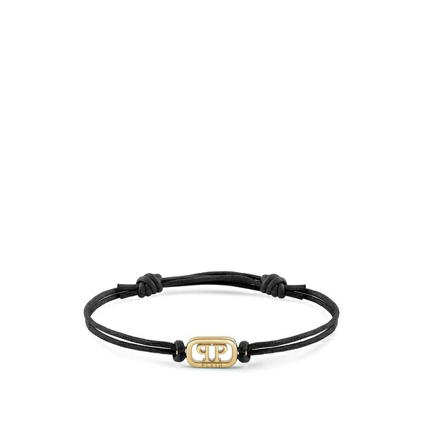 フィリップ飾り気の無い メンズ ブレスレット・バングル・アンクレット 添え物 Lettering friendship knot-details bracelet Gold