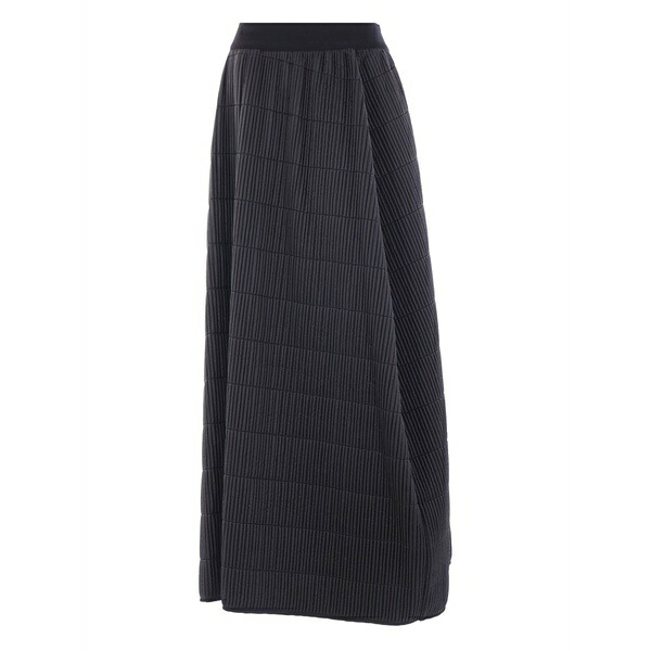マリアカルデララ レディース スコート ボトムス Quilted pleated long skirt Black