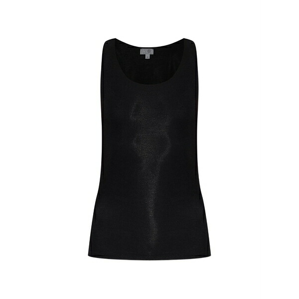マルタンマルジェラ レディース カットソー トップス Scoop-neck tank top Black
