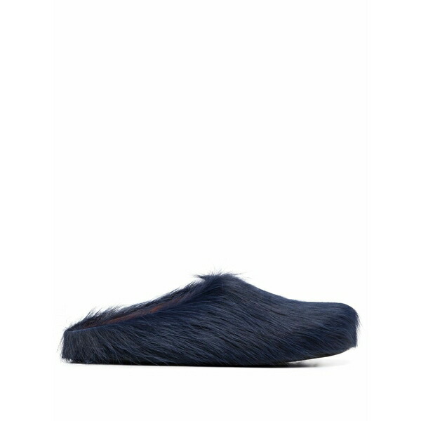 マルニ メンズ サンダル シューズ Fussbet sabot calf-hair slippers Blue