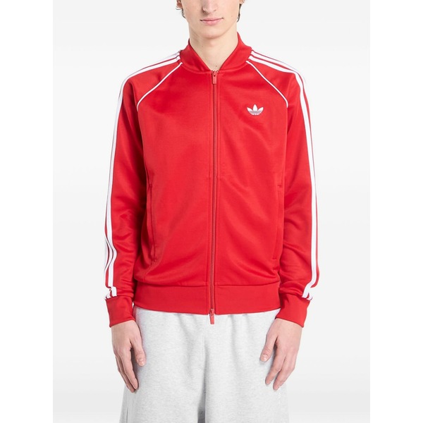 アディダス メンズ パーカー・スウェットシャツ アウター Sst zipped-sweater Red|asty