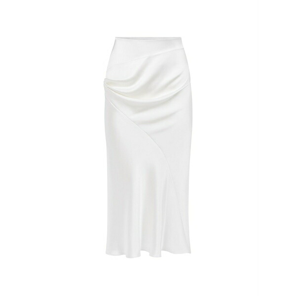 ニナリッチ レディース スコート ボトムス Asymmetrical draped MIDI skirt White