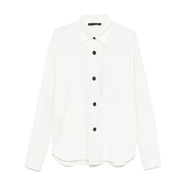 ハリスワーフロンドン メンズ プルオーバー トップス Honeycomb overshirt White