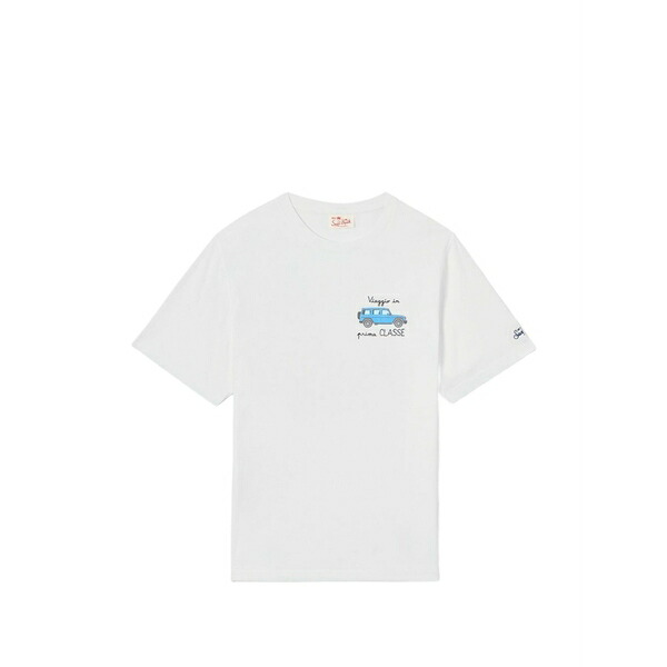 エムシーツーセイントバース メンズ プルオーバー トップス Portofino print-detail t-shirt White