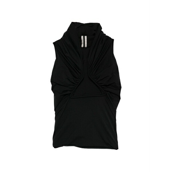 リックオウエンス レディース カットソー トップス Draped jersey top Black