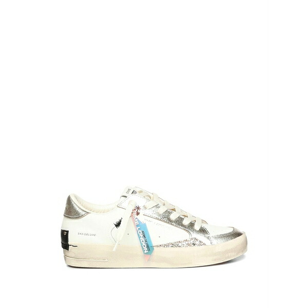 クライムロンドン レディース スニーカー シューズ Sk8 deluxe glitter-detail sneakers White