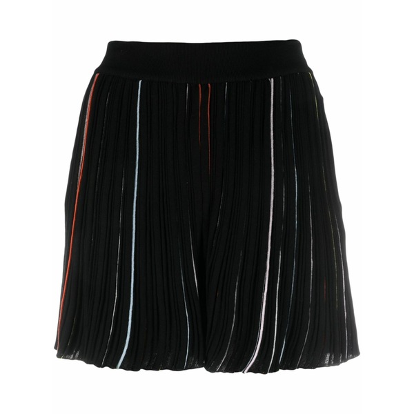 ソニアリキエル レディース カジュアルパンツ ボトムス Contrast-stripe pleated shorts Black|asty