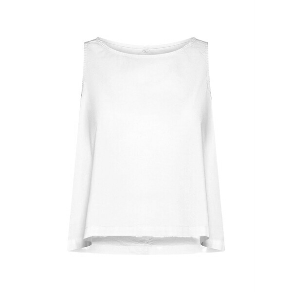 デハ レディース プルオーバー トップス Poplin sleeveless top White