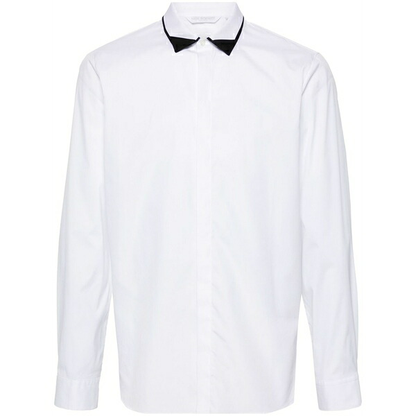 ニールバレット メンズ ティーシャツ トップス Contrasting-collar cotton shirt White