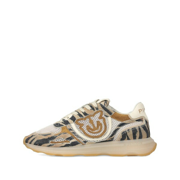 ピンコ レディース スニーカー シューズ Zoe tiger-print logo sneakers Neutrals