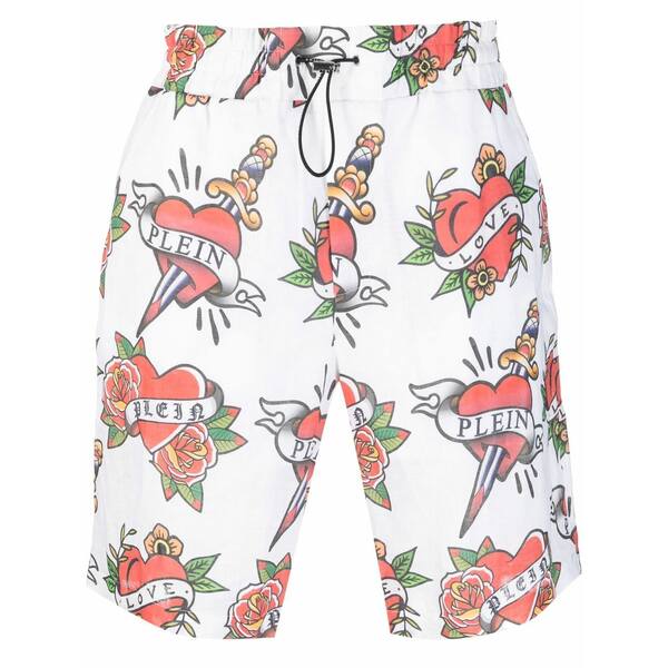 フィリップ飾り気の無い メンズ 心地好いズボン下 ボトムス Love linen shorts  White