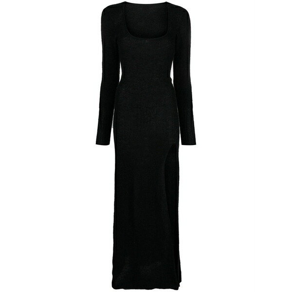 ジャクエムス レディース ワンピース トップス La robe dao knitted dress Black｜asty