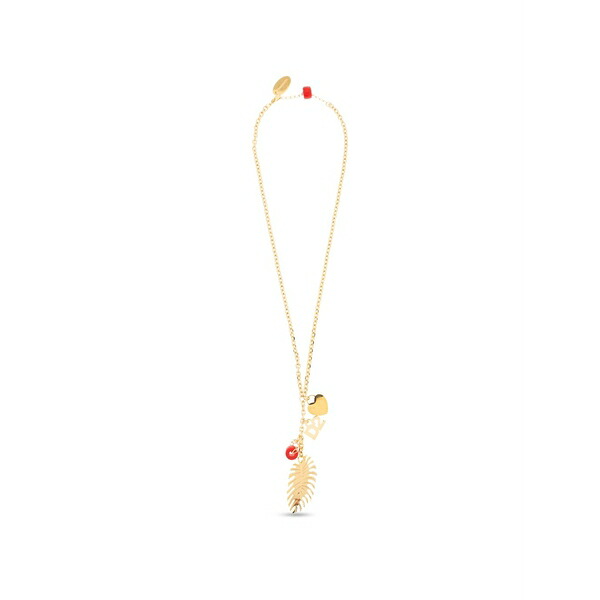 ディースクエアード メンズ 首飾り・チョー鉄道車両 付属物 Charm-detail leaf-pendant necklace Gold