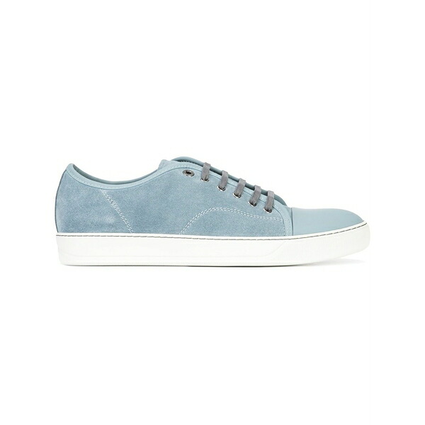 ランバン メンズ スニーカー シューズ Contrast toe cap sneakers Blue