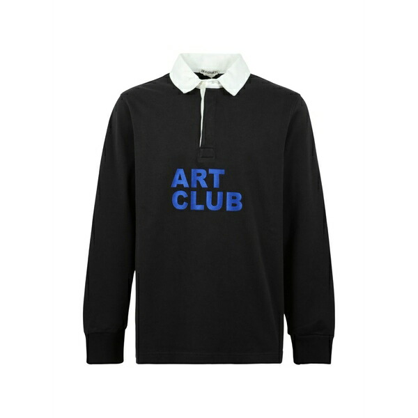J.W.アンダーソン メンズ スポーツシャツ トップス Art club long-sleeve polo shirt Black