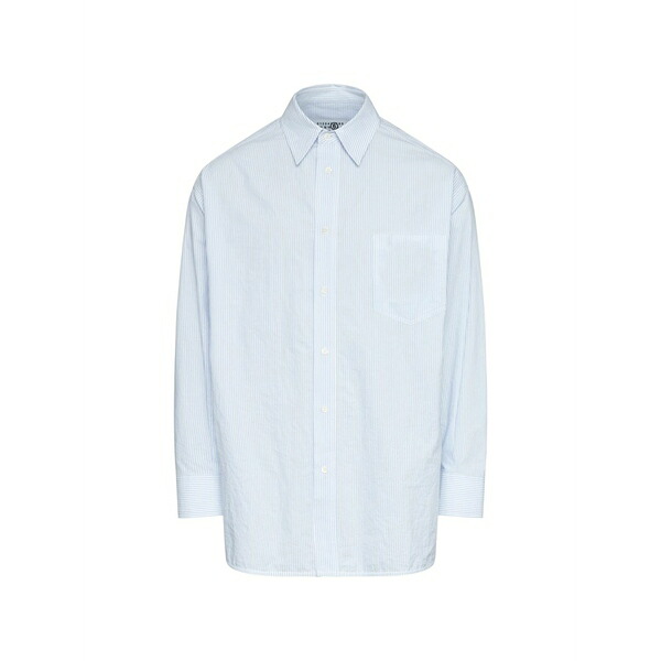 マルタンマルジェラ メンズ プルオーバー トップス Long sleeve striped shirt Blue