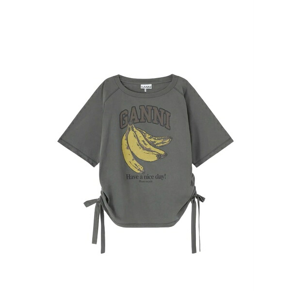 ガニー レディース プルオーバー トップス Banana t-shirt Grey