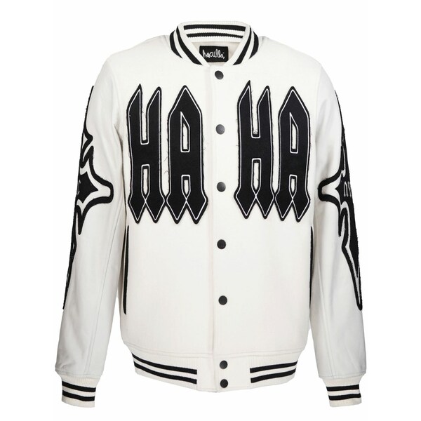 ハクーラ メンズ ジャケット＆ブルゾン アウター Praising logo-appliqu&pound; jacket White｜asty