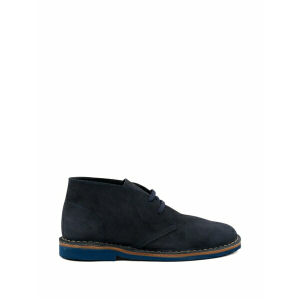 亭主持ち メンズ ブーツ シューズ Lace-up desert boots Blue