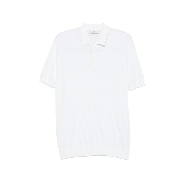 ジョルディーズ メンズ スポーツシャツ トップス Diamond-textured polo shirt White