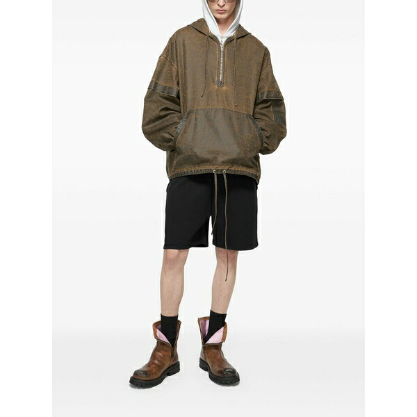アクネ ストゥディオズ メンズ 心地好いズボン下 ボトムス Fleece track shorts Black