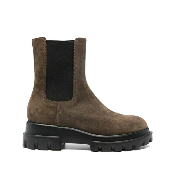エージーエル レディース ブーツ シューズ Lug-sole boots Brown