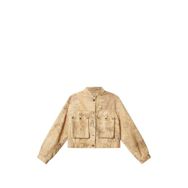イザ呼びりん マラン レディース 上衣＆上衣 アウター Cyndel abstract-pattern jacket Neutrals