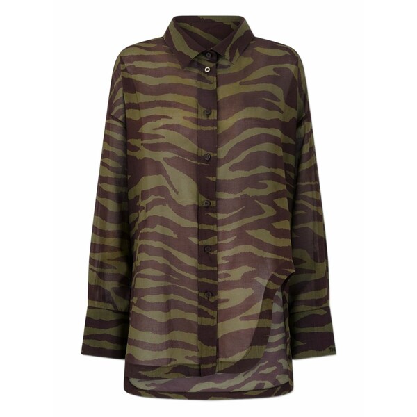 ジ アティコ レディース シャツ トップス Estate meravigliosa shirt Brown|asty
