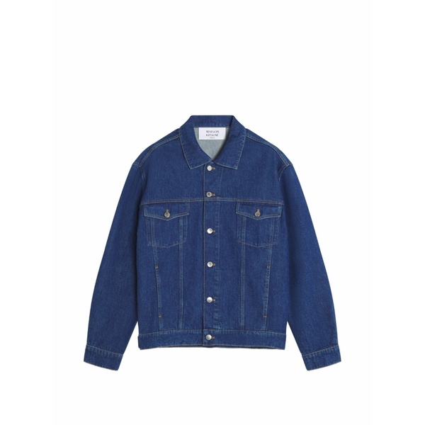 メゾン キツネ メンズ ジャケット＆ブルゾン アウター Button denim jacket Blue｜asty