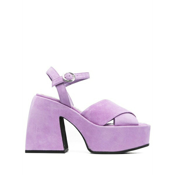 ノダレト レディース サンダル シューズ Crossover-strap 120粍 platform sandals  Purple