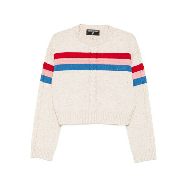 アイスバーグ レディース ニット&セーター アウター Ribbed-trim sweater Neutrals|asty