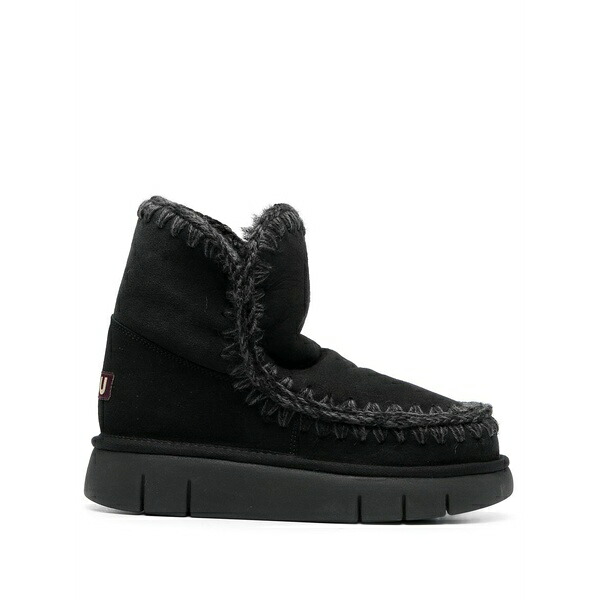 モウ レディース ブーツ シューズ Suede boots Black