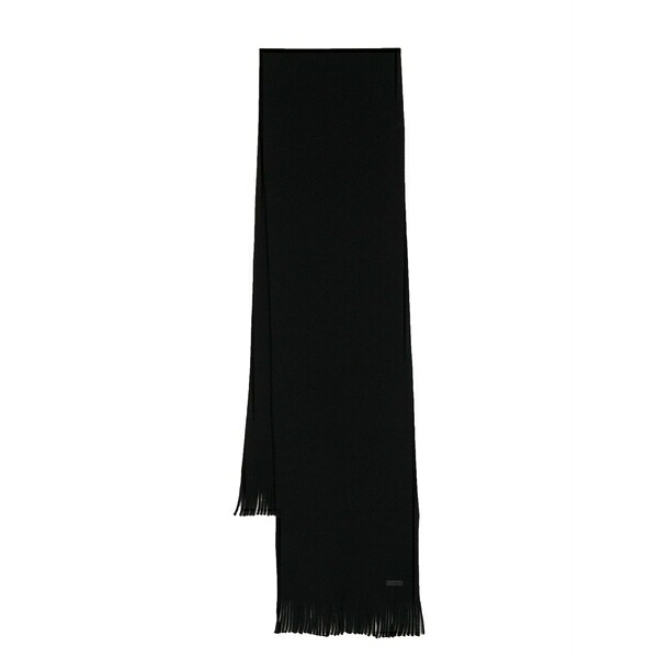主任者 メンズ えり巻き・袈裟・えり巻き 付属物 Logo-patch virgin wool scarf Black