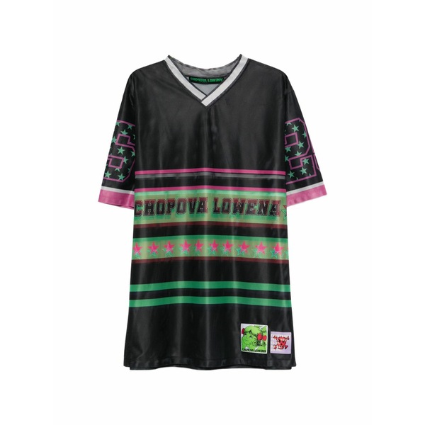 チョポヴァ ロウェナ レディース ティーシャツ トップス Star-stripe t-shirt Black