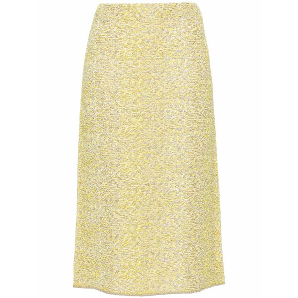 ファビアナ フィリッピ レディース スコート ボトムス Straight tweed MIDI skirt Yellow