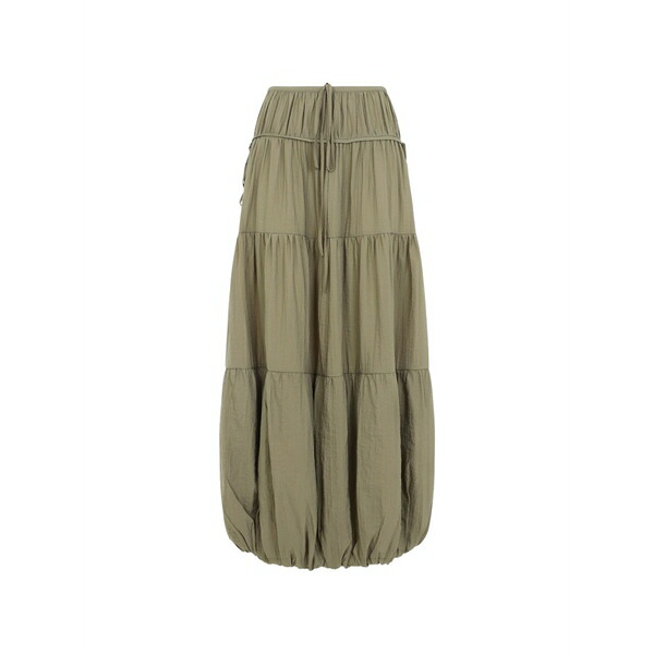 コー レディース スコート ボトムス Bubble-hem maxi skirt Green